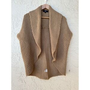 Chunky Knit Sleeveless‎ Cardigan Womens S Boho Cottage Granola girl Earthy Cozy